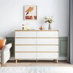 Commode double minimaliste en bois naturel avec rangement