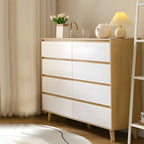 Commode double minimaliste en bois naturel avec rangement