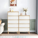 Commode double minimaliste en bois naturel avec rangement