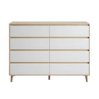 Commode double minimaliste en bois naturel avec rangement