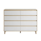 Commode double minimaliste en bois naturel avec rangement