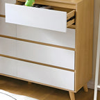 Commode double minimaliste en bois naturel avec rangement