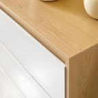 Commode double minimaliste en bois naturel avec rangement