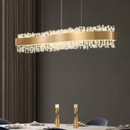 Applique murale réglable en cristal doré pour îlot de cuisine