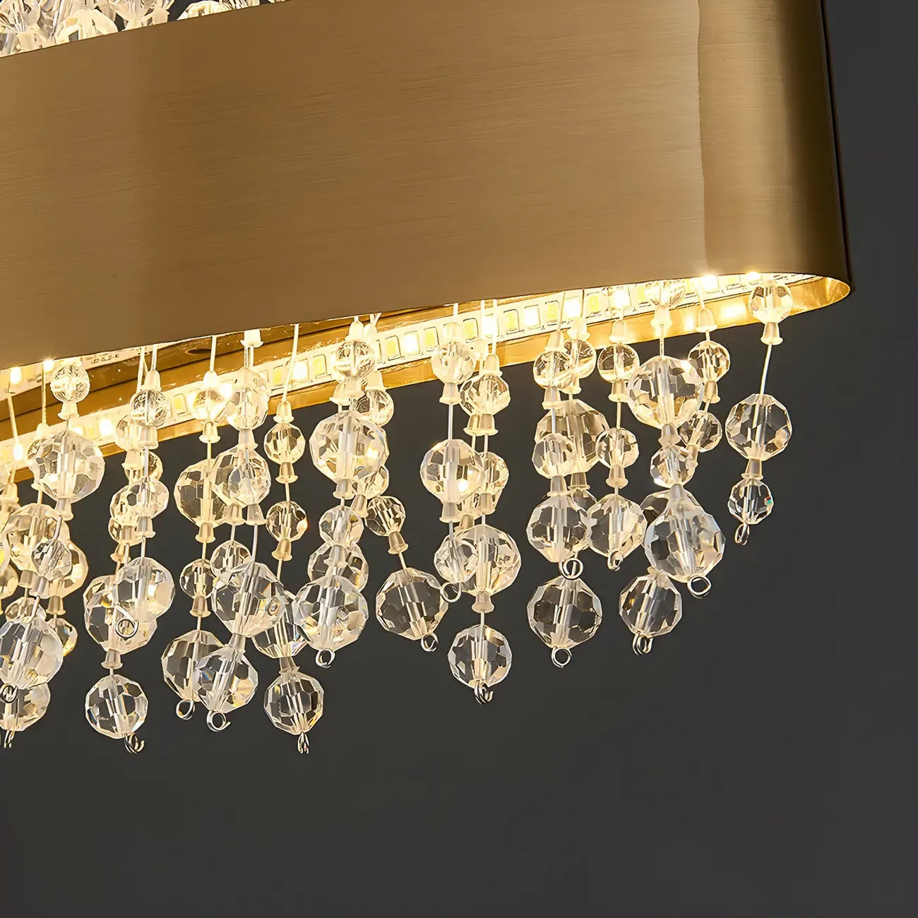 Applique murale réglable en cristal doré pour îlot de cuisine