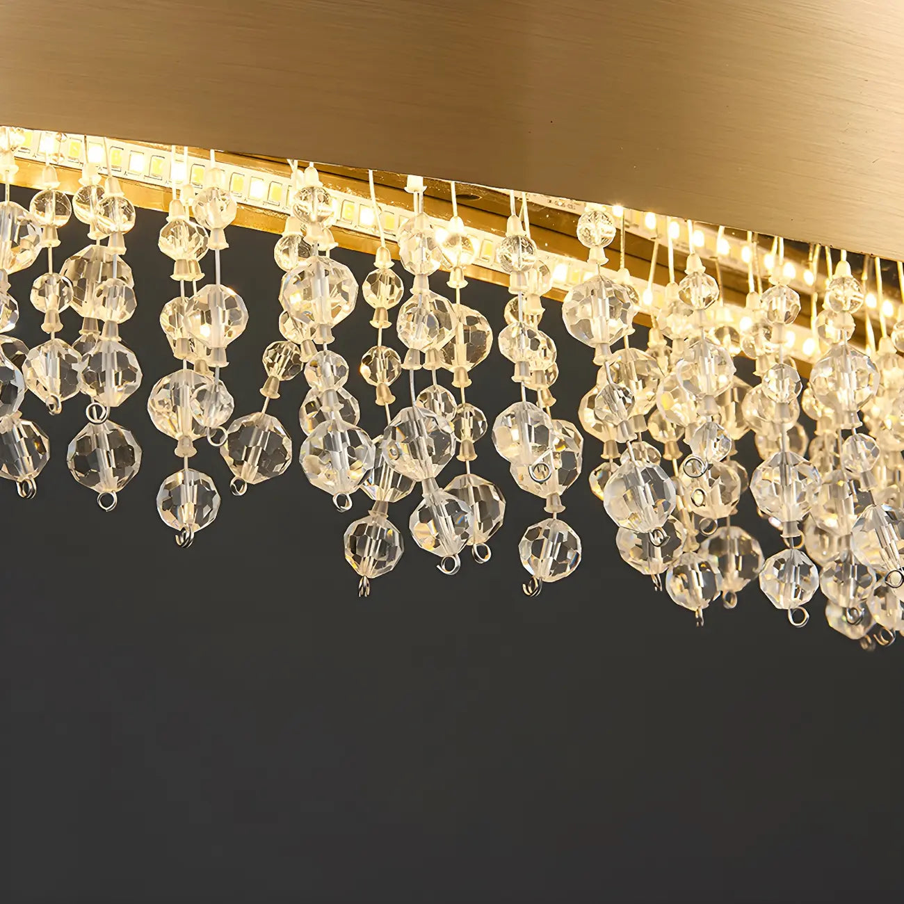 Applique murale réglable en cristal doré pour îlot de cuisine