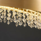 Applique murale réglable en cristal doré pour îlot de cuisine