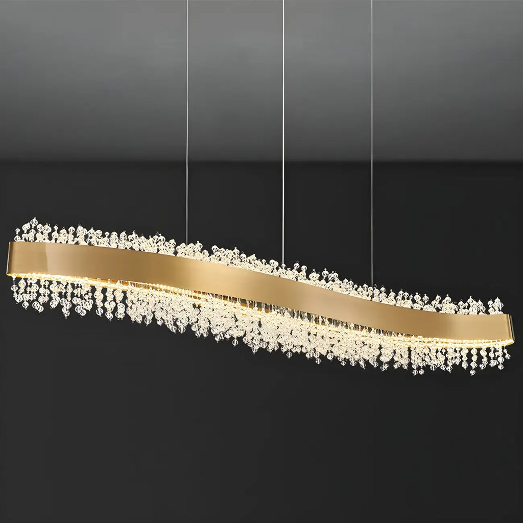 Applique murale réglable en cristal doré pour îlot de cuisine