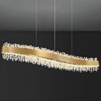 Applique murale réglable en cristal doré pour îlot de cuisine