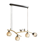 Suspension décorative moderne en cristal avec oiseaux