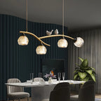 Suspension décorative moderne en cristal avec oiseaux
