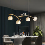 Suspension décorative moderne en cristal avec oiseaux