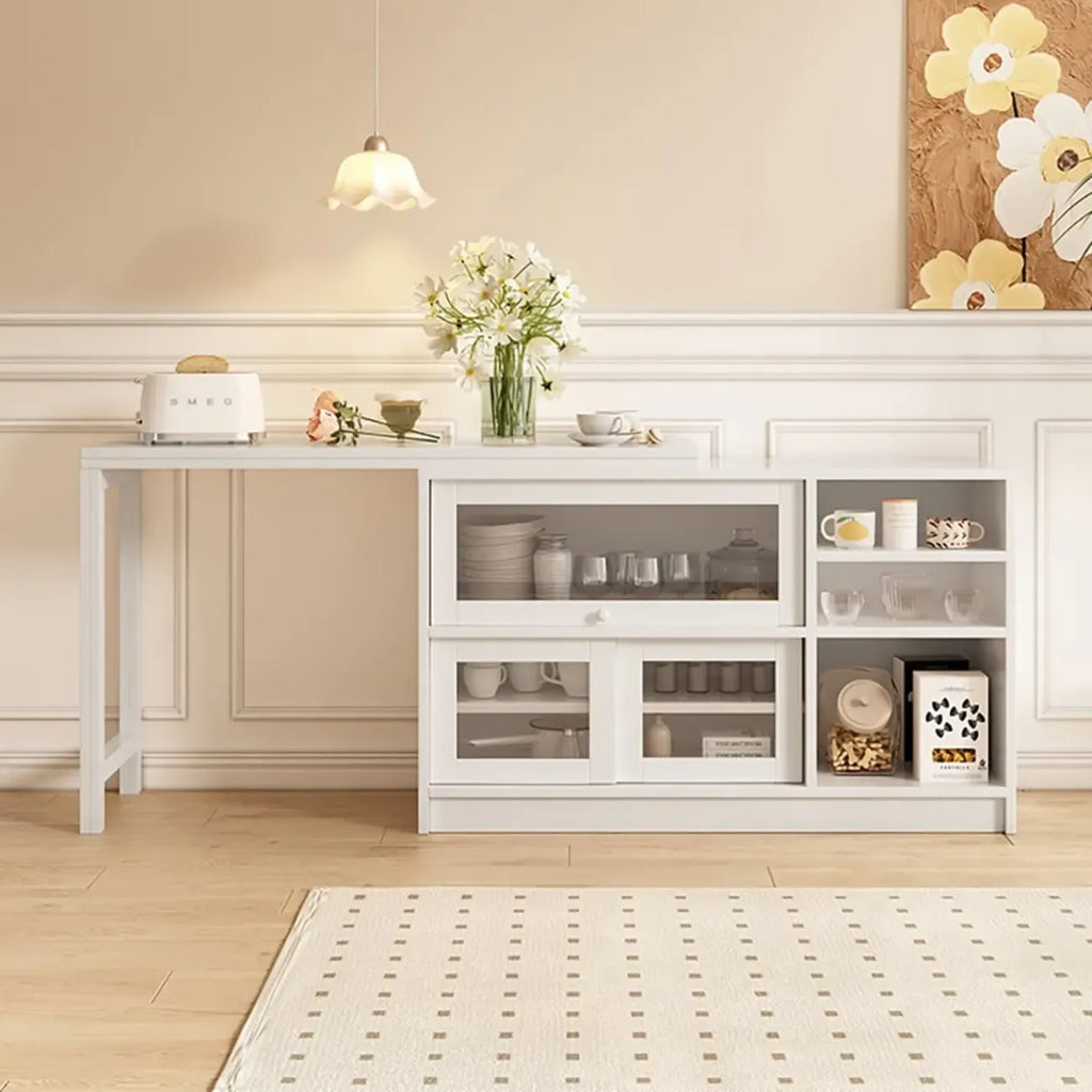 Buffet extensible de style campagnard en MDF noir