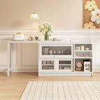 Buffet extensible de style campagnard en MDF noir