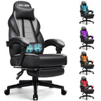Chaise de jeu BOSSIN style racing, chaise de jeu grande taille supportant jusqu'à 136 kg (300 lbs), dossier haut, chaise d'ordinateur