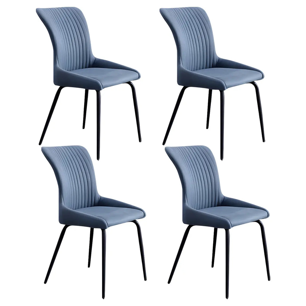 Chaises de cuisine/salle à manger industrielles gris foncé sans accoudoirs