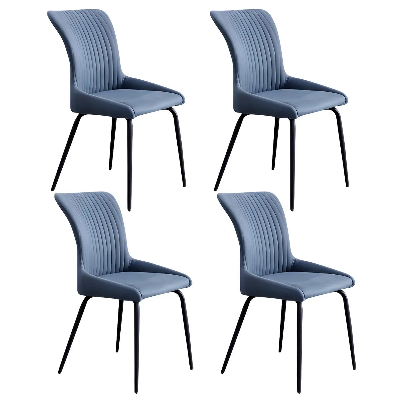 Chaises de cuisine/salle à manger industrielles gris foncé sans accoudoirs