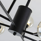 Lustre Sputnik moderne en métal doré et globe en verre