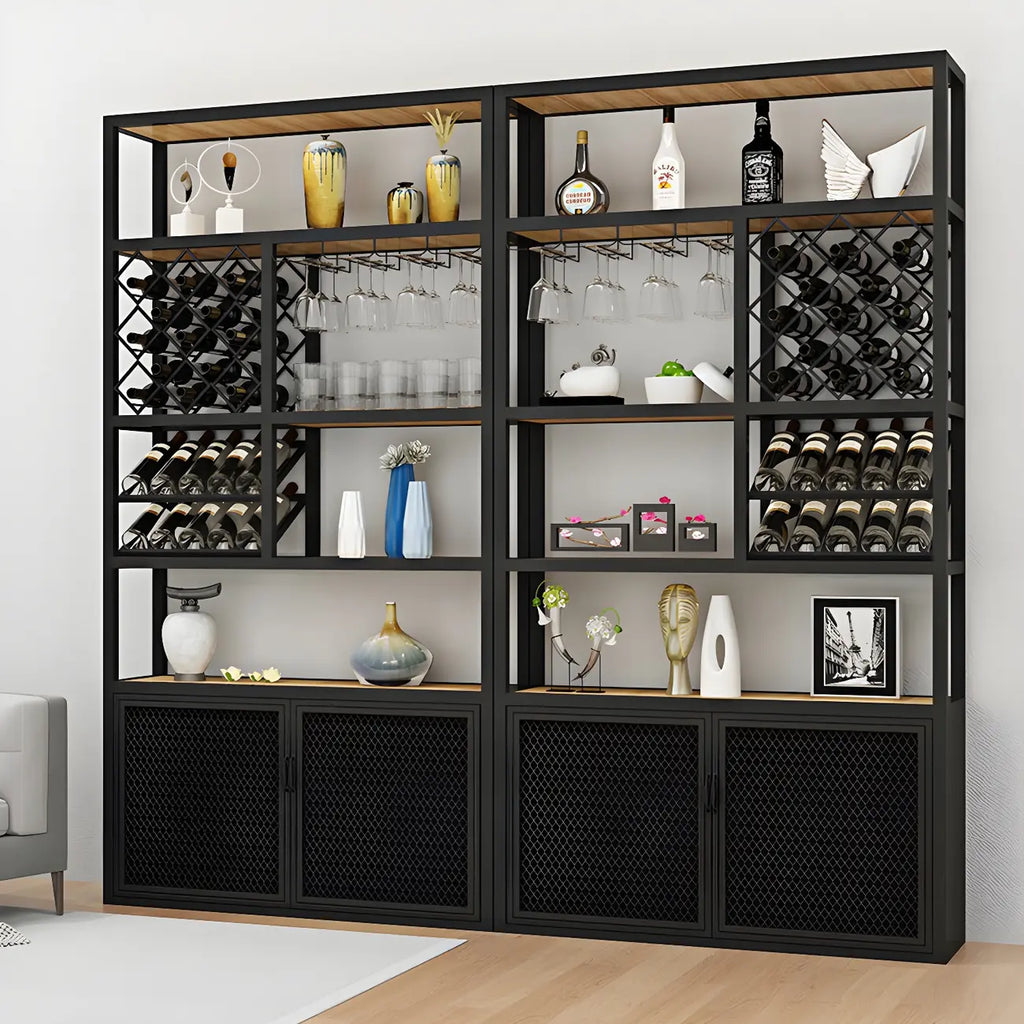Étagère à vin autoportante et multifonctionnelle pour salon
