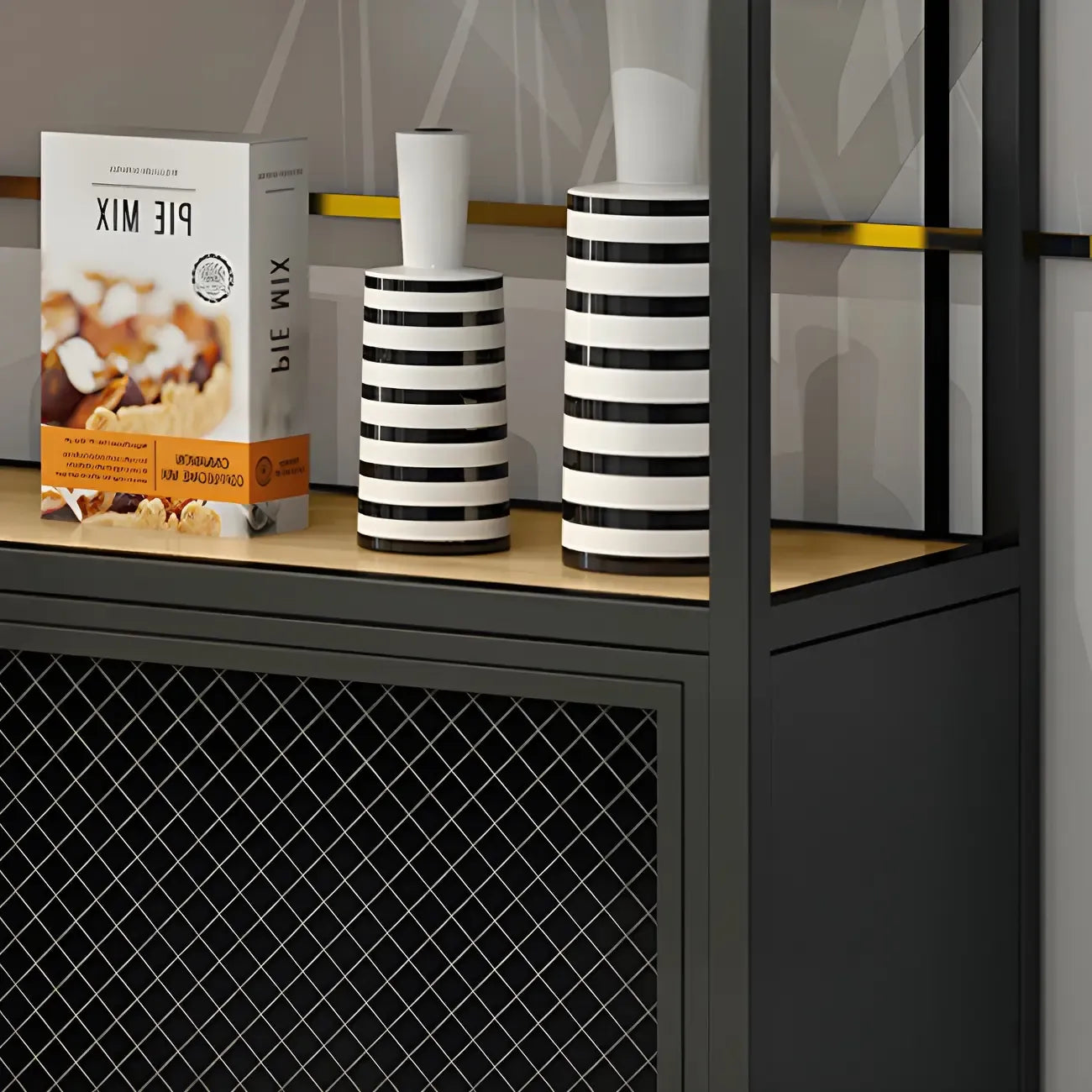 Étagère à vin autoportante et multifonctionnelle pour salon