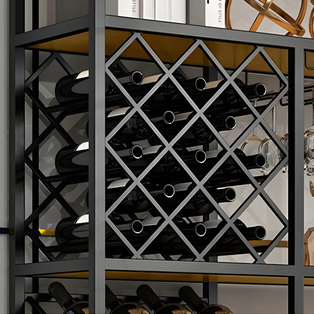 Étagère à vin autoportante et multifonctionnelle pour salon