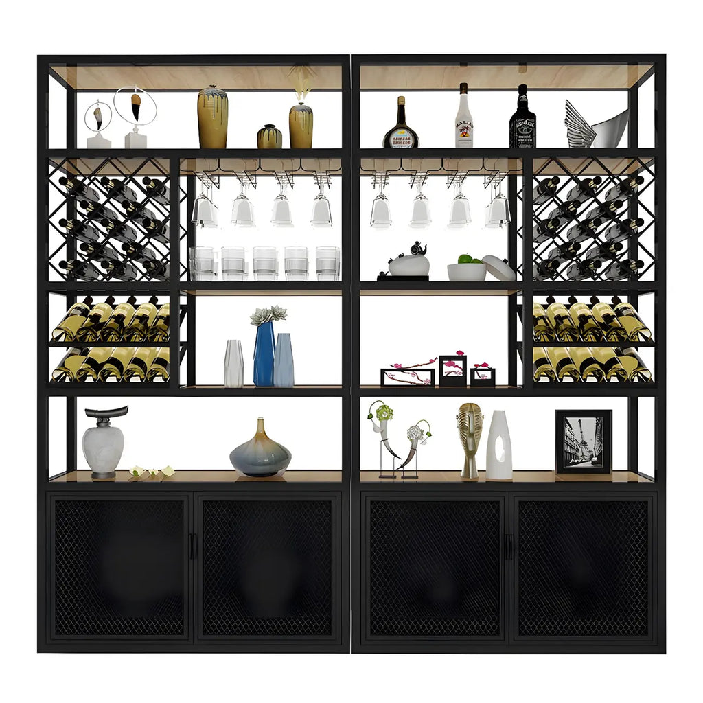 Étagère à vin autoportante et multifonctionnelle pour salon