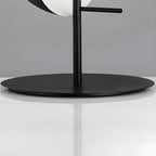 Lampe de table moderne en verre noir pour chambre à coucher