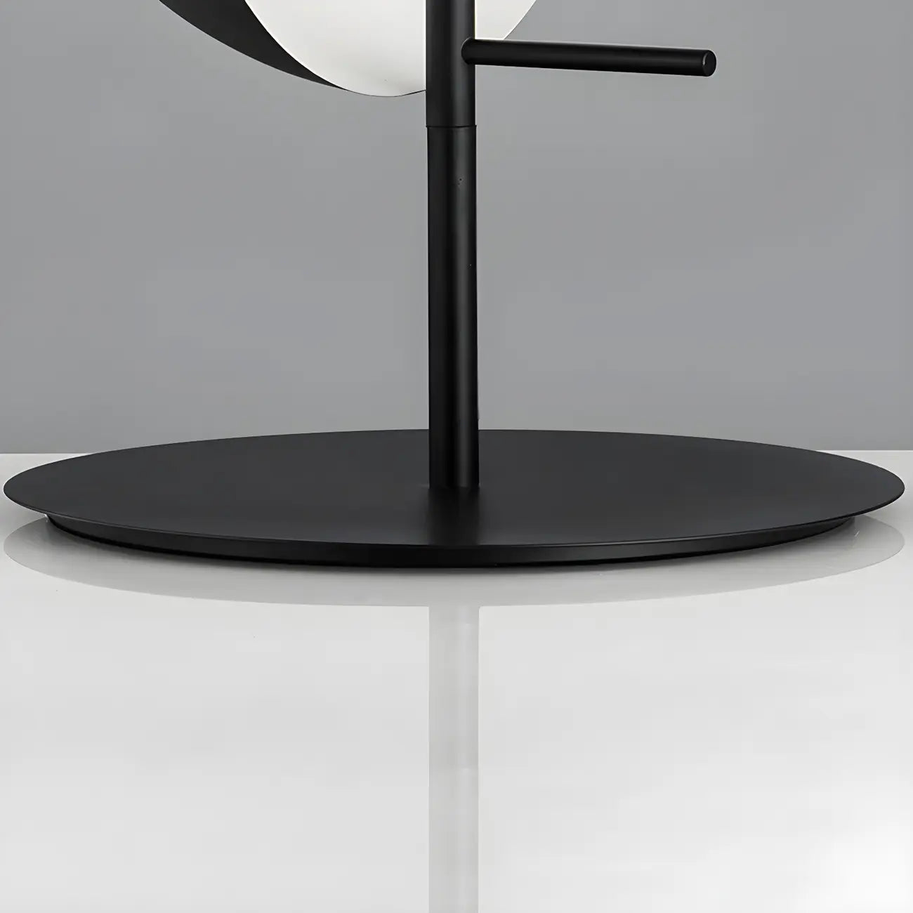 Lampe de table moderne en verre noir pour chambre à coucher