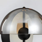 Lampe de table moderne en verre noir pour chambre à coucher