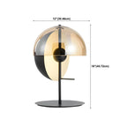 Lampe de table moderne en verre noir pour chambre à coucher