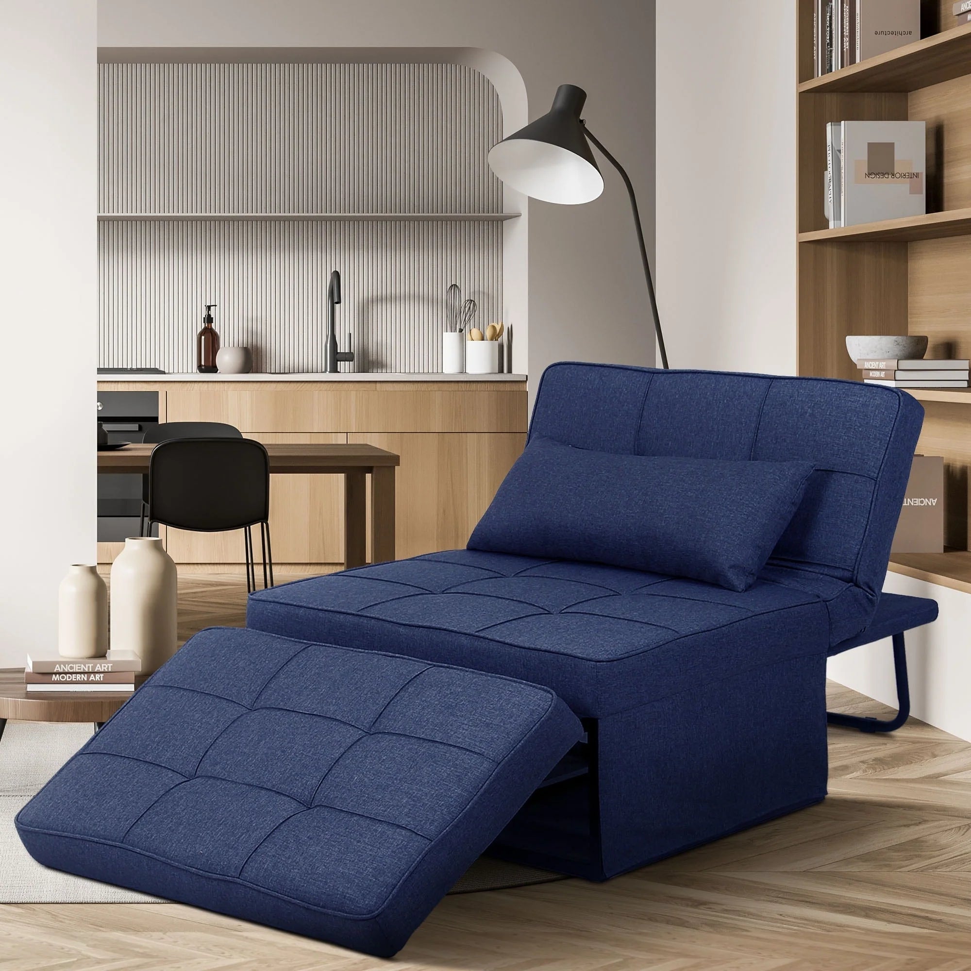Canapé convertible Lit d'appoint Fauteuil-lit Canapé pliant Pouf Fauteuils inclinables pour le salon