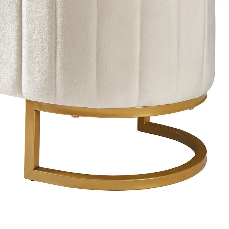 Ensemble de chambre 2 pièces avec lit plateforme LED et pouf de rangement
