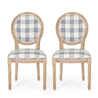 Chaises de salle à manger en tissu de style campagnard français - NH419413