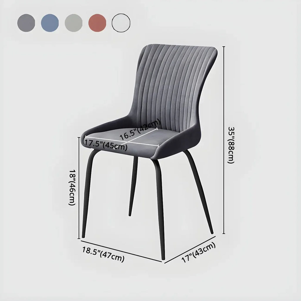 Chaises de cuisine/salle à manger industrielles gris foncé sans accoudoirs