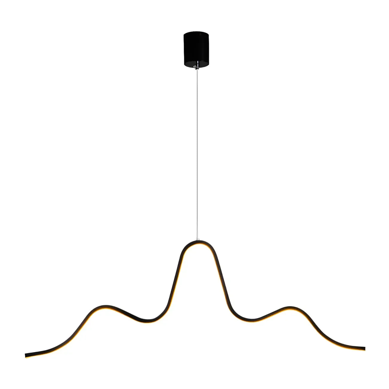 Suspension îlot artistique noire linéaire réglable