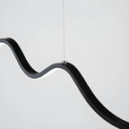 Suspension îlot artistique noire linéaire réglable
