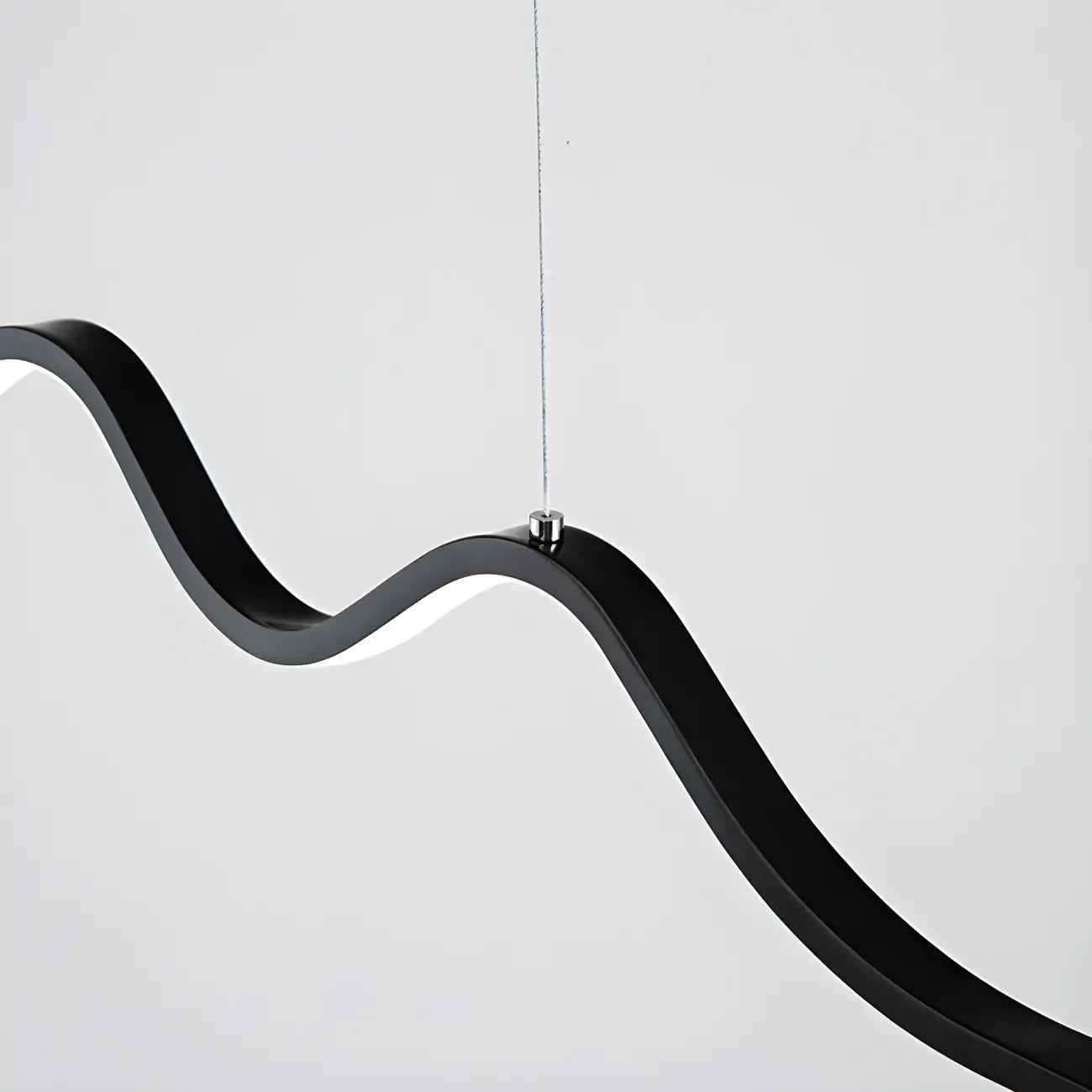 Suspension îlot artistique noire linéaire réglable