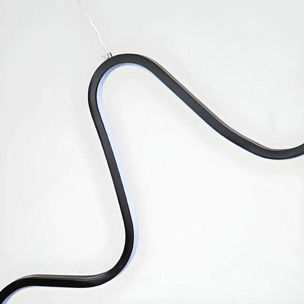 Suspension îlot artistique noire linéaire réglable