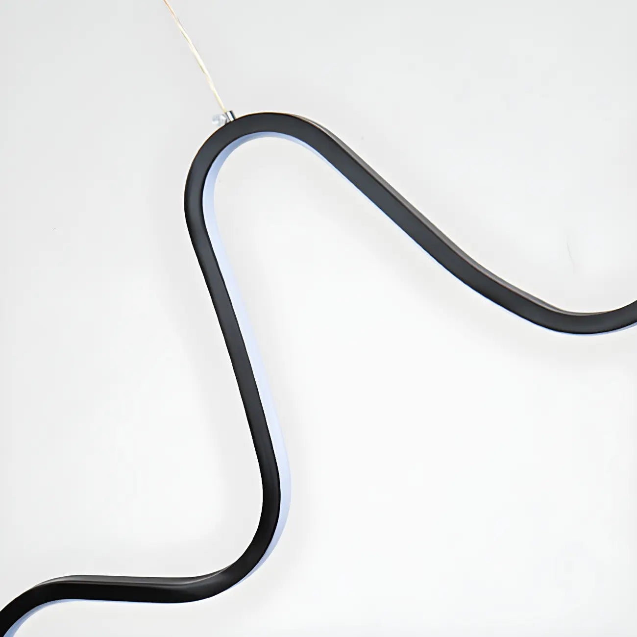 Suspension îlot artistique noire linéaire réglable