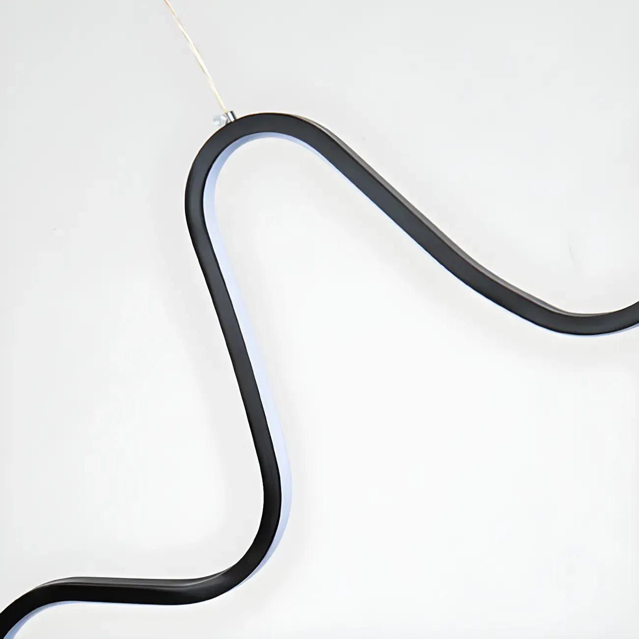 Suspension îlot artistique noire linéaire réglable