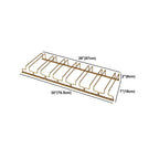 Porte-verres à vin suspendu rectangulaire en métal doré
