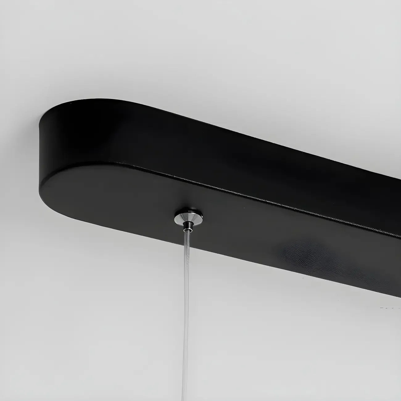 Suspension moderne en métal noir et acrylique à 4 lumières LED à intensité variable