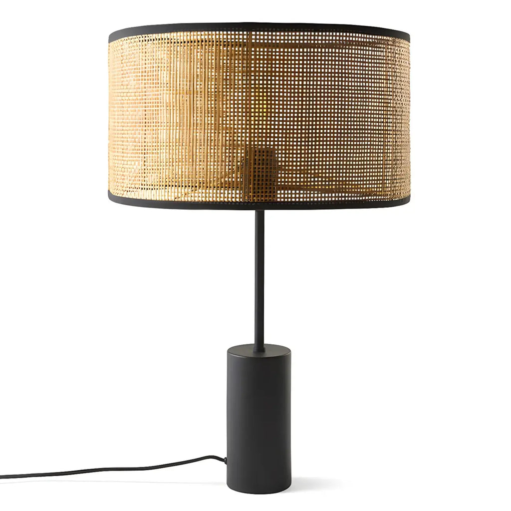 Lampe de table LED en métal marron Rarran en forme de tambour