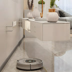 Mobile TV galleggiante 79 White Stone con cassetto e armadietto