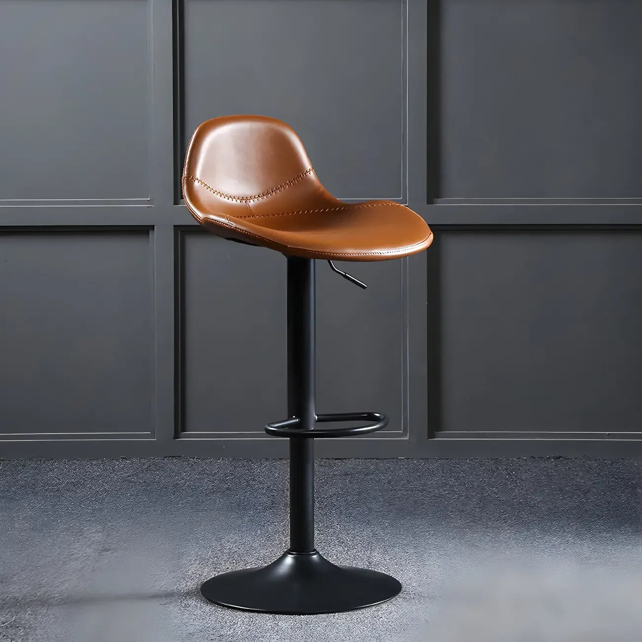 Tabourets de bar modernes en cuir réglables avec repose-pieds pour bar à domicile
