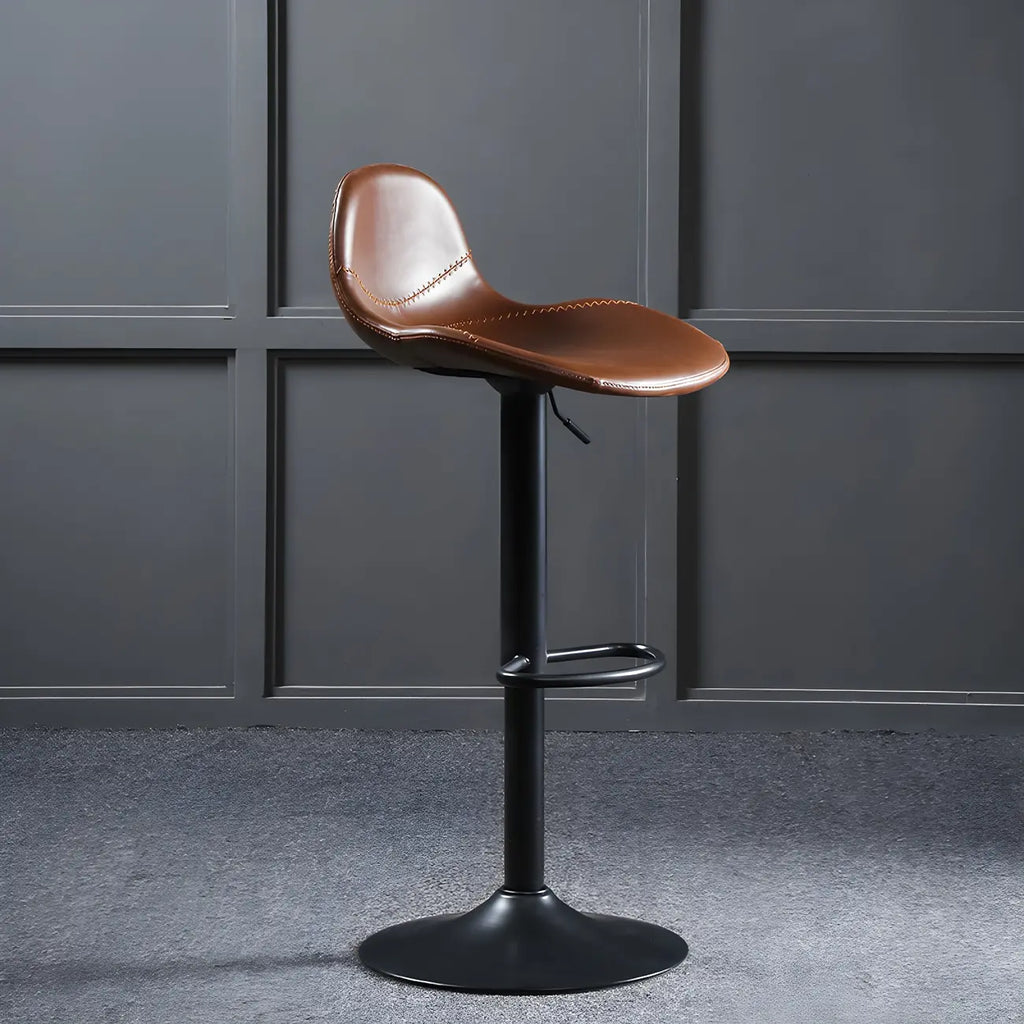 Tabourets de bar modernes en cuir réglables avec repose-pieds pour bar à domicile