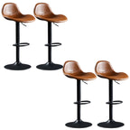 Tabourets de bar modernes en cuir réglables avec repose-pieds pour bar à domicile