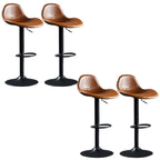 Tabourets de bar modernes en cuir réglables avec repose-pieds pour bar à domicile
