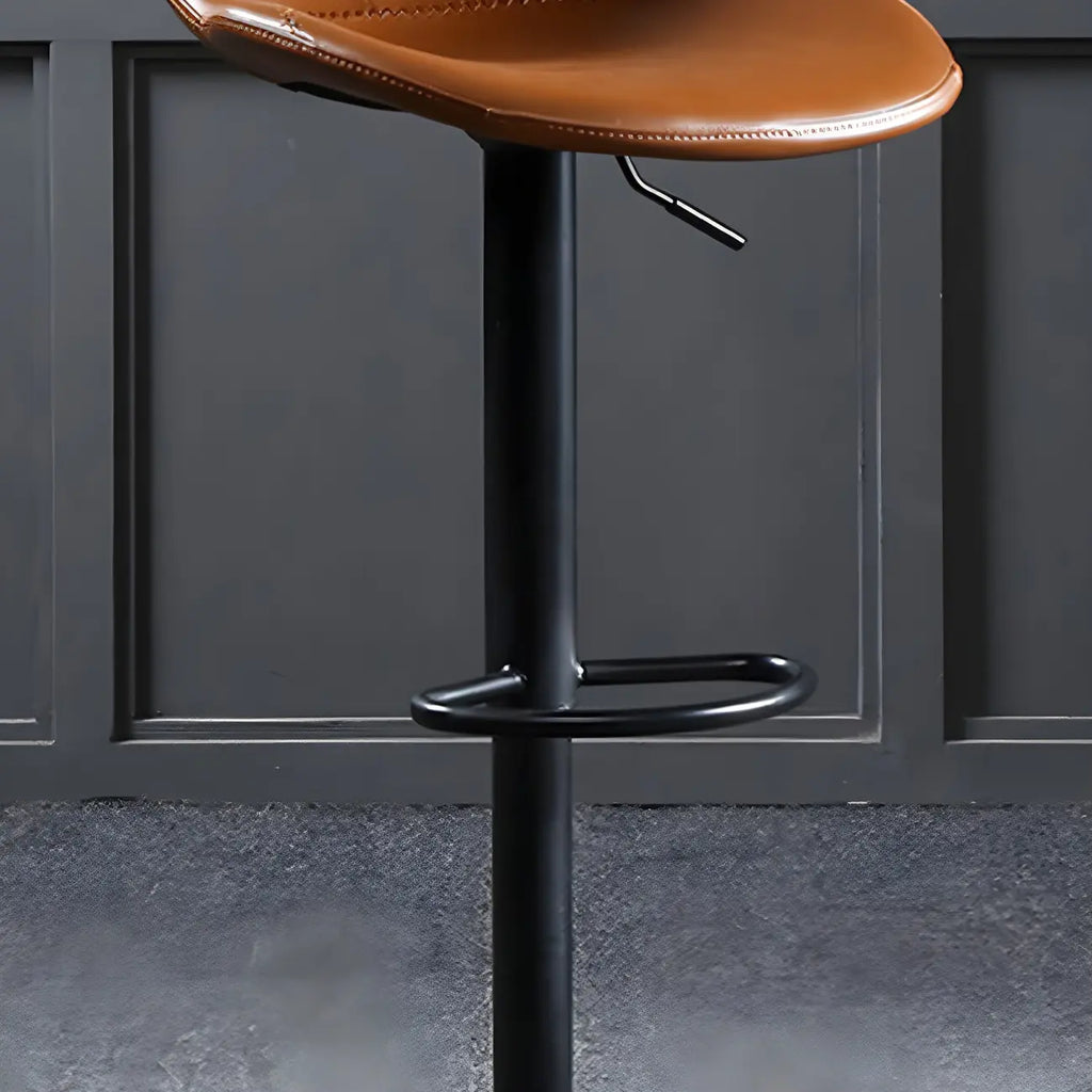 Tabourets de bar modernes en cuir réglables avec repose-pieds pour bar à domicile