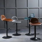 Tabourets de bar modernes en cuir réglables avec repose-pieds pour bar à domicile